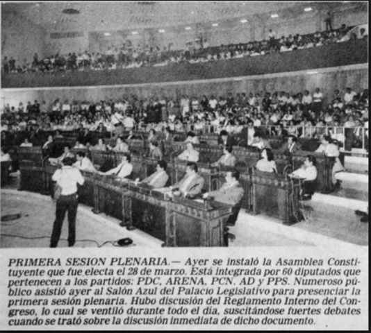 Nueva Asamblea Constituyente.