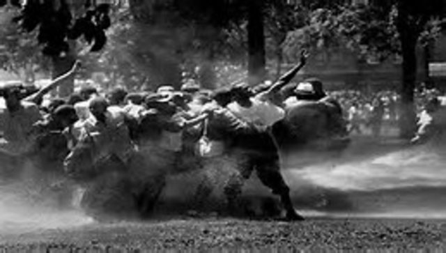 Eugene "Bull" Connor Unleashes Dogs, and Uses Fire Hoses on Peaceful Protesters