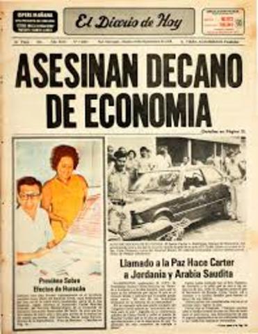Asesinan a decano de la UES