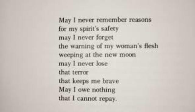 black feminist lesbian poet warrior mother