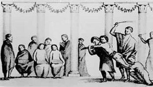 Death of Emperor Marcus Aurelius; beginning of decline of Empire