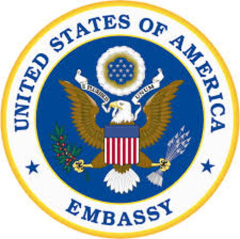 Call from the Embassy to collect the passport with USA visa on it.