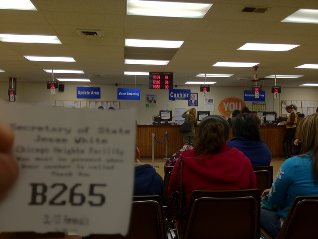 We went to get all the papers needed from DMV.