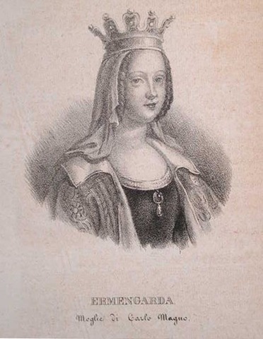 Sposa la regina Longobarda Ermengarda
