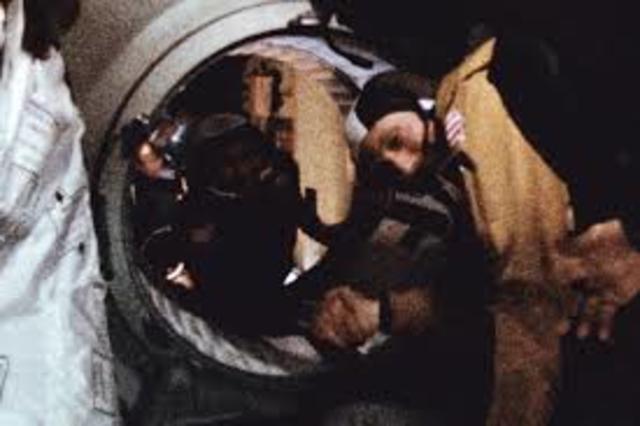 Handshake in space