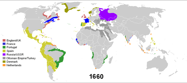 Colonias al año 1660