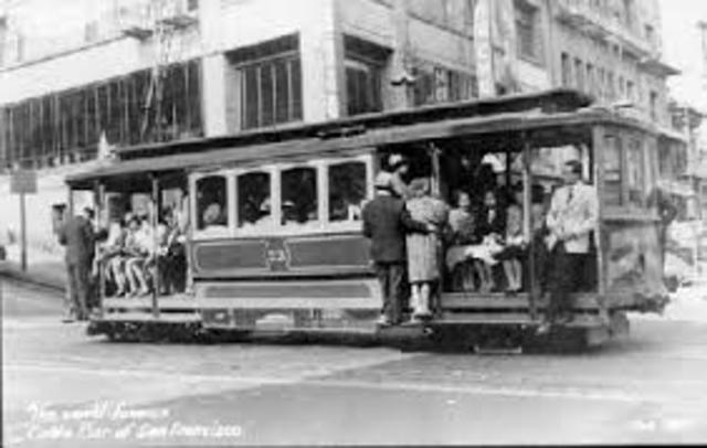 Cable car was invented by Andrew Hallidie