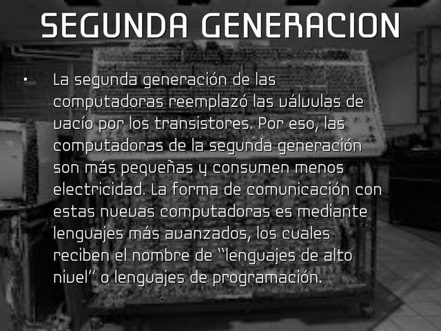 Segunda generación de computadoras