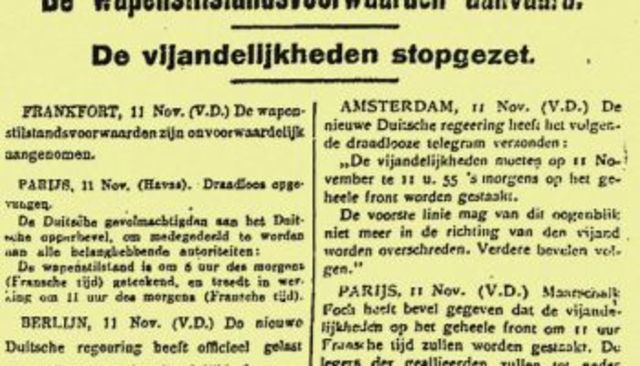 Wapenstilstand/verplaatsing Duitse troepen