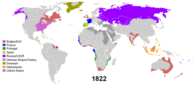 Colonias al año 1822