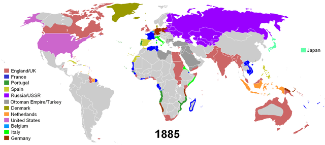 Colonias al año 1885