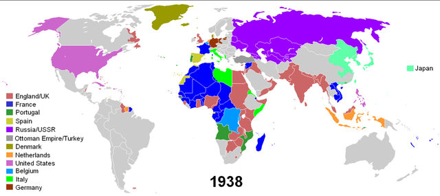 Colonias al año 1938