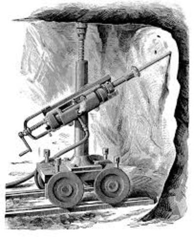 Steam Powered Rock Drill
