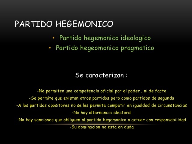 Partido hegemoníco en el poder (1929-1997)