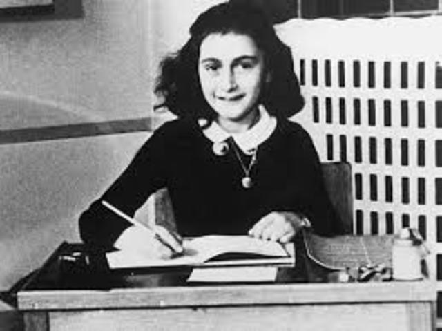 Anne Frank writes her diary