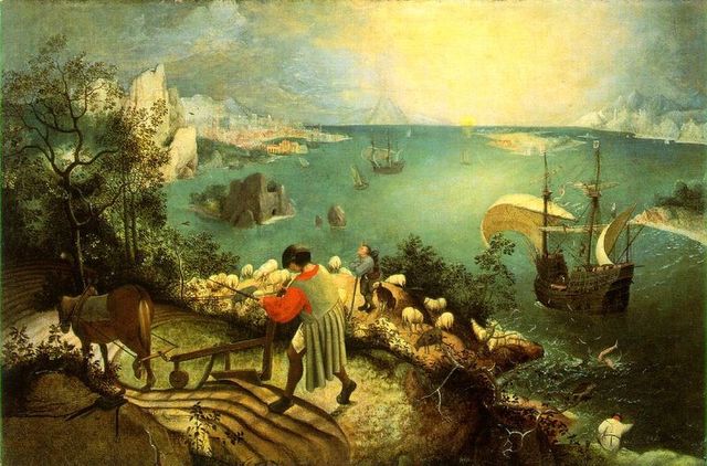Pieter Brueghel "Maastik Ikarose kukkumisega" Madalmaad
