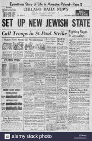 State of Israel created