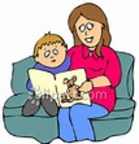 Reading with my mom