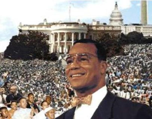 Farrakhan helps lead the Million Man March