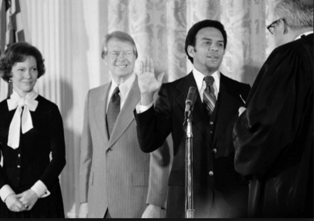 President Jimmy Carter appoints Andrew Young to serve as Ambassador to the United Nations