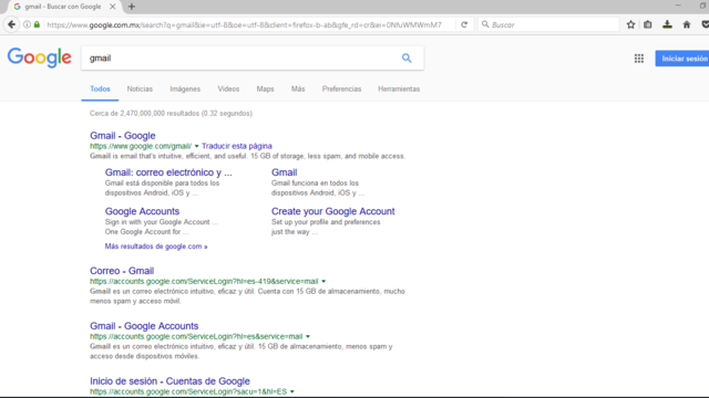 elegir un servicio de correo electronico en el explorador