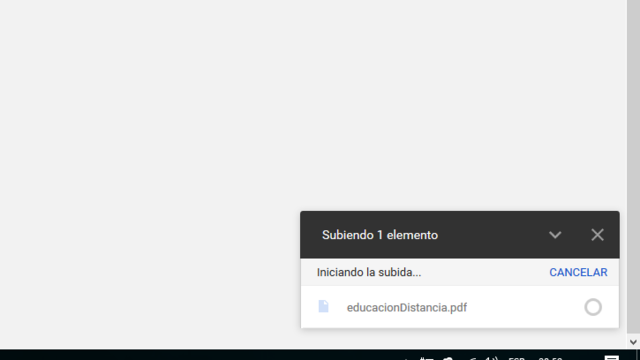 Seleccionado debemos esperar la carga... que depende de nuestra conexion a internet y el tamaño del archivo