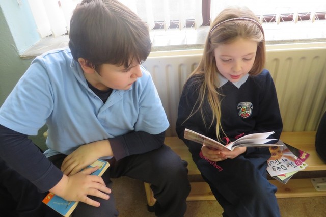 Second Grade Students Read to my Fifth Grade Class