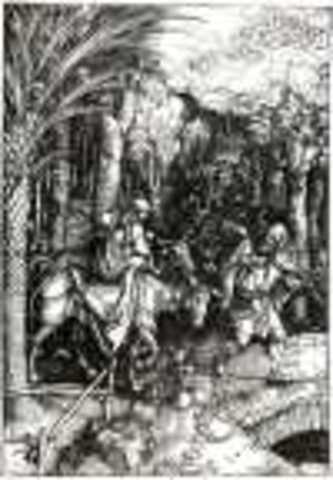 Paradiisist väljaajamine. Puulõikesarjast ,,Väike Passioon''