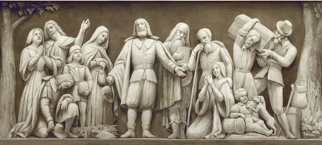 Pilgrims stepped foot on laned