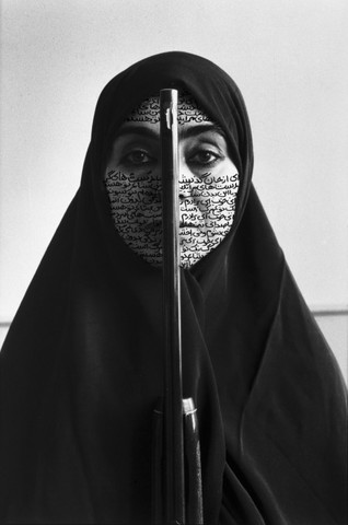Rebellious Silence, from the Women of Allah series. Shirin Neshat (artist); photo by Cynthia Preston. 1994 C.E. Ink on photograph.