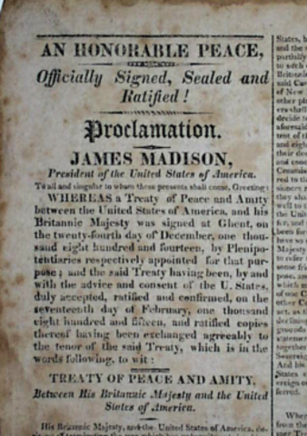 Went to watch the Treaty Of Ghent get signed