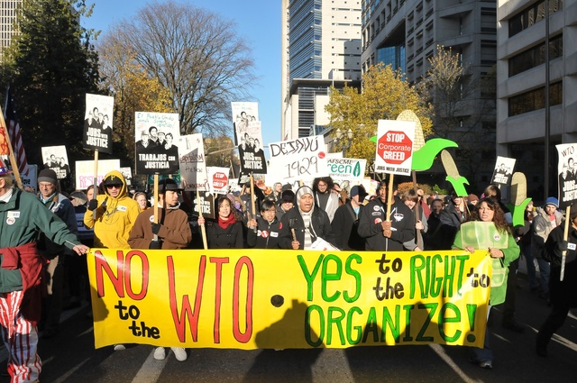 1999; There was anti-globalization raits about the WTO.