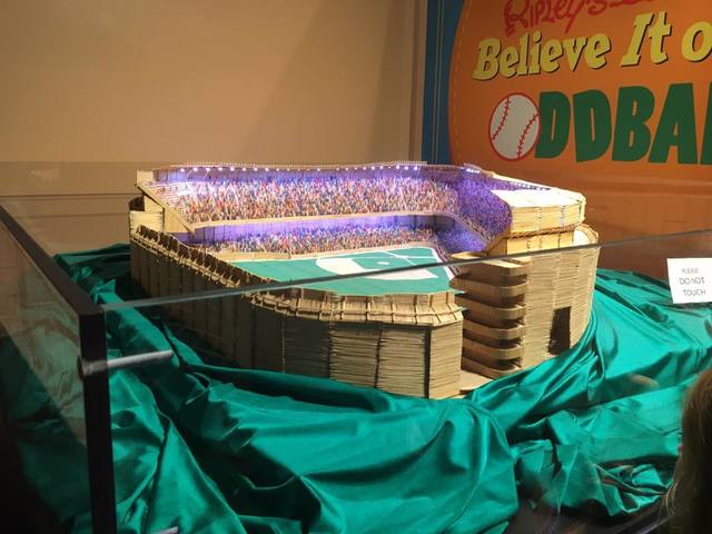 Yankee Stadium made from Toothpicks. Louisville Slugger Museum Ripley's Believe it or Not! Oddball Exhibit
