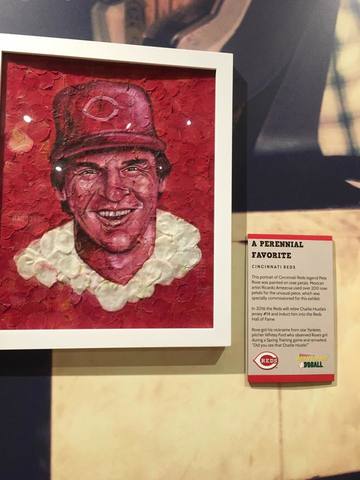 Pete Rose made from Rose Petals. Louisville Slugger Museum Ripley's Believe it or Not! Oddball Exhibit