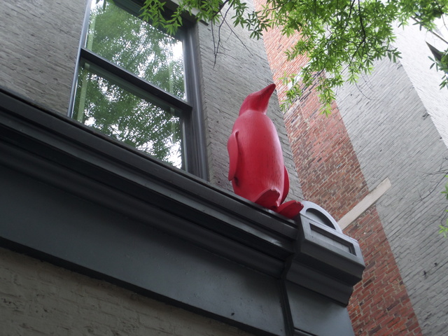 "Red Penguin" by Cracking Art Group. 21c Museum Hotel's Permanent Collection. Louisville, Kentucky.