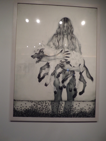 "A Wolf in Sheep's Clothing" by Anthony Goicolea. 21c Museum Hotel's Hybridity Exhibit. Louisville, Kentucky.