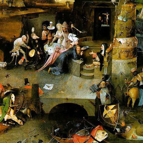 Hieronymus Bosch. Püha Anthony kiusamine.