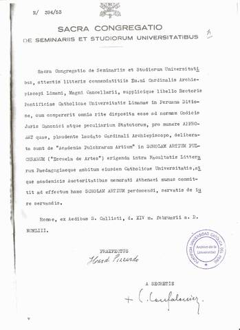 Documento de Roma 1953