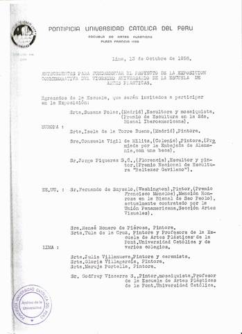 Proyecto expositivo del vigésimo aniversario de la Escuela de Artes Plásticas