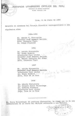 Consejo Directivo 1954 a 1958