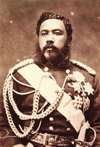 King Kalākaua forced to sign the Bayonet Constitution.
