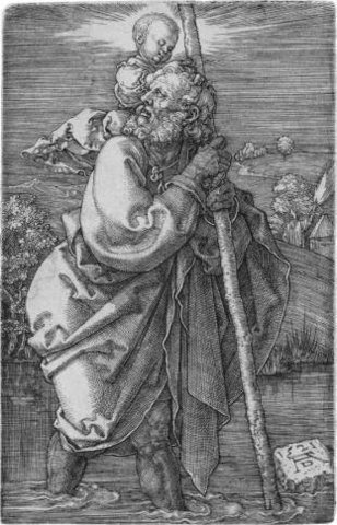 Albrecht Dürer. Püha Kristofer.