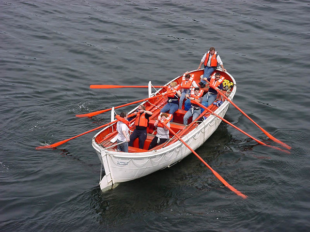 The group in the lifeboat are rescued and brought to the German island of Rügen.