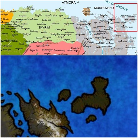 Unique geography: Telvanni Islands