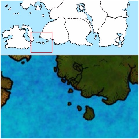 Unique geography: Greenshade Islands