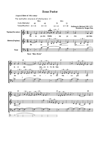 Bone pastor, Guillerme / Bone pastor, qui pastores / Bone pastor