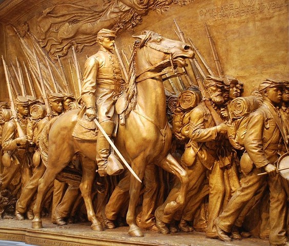 Memorial to Robert Gould Shaw and the Massachusetts 54th Regiment - Augustus Saint-Gaudens