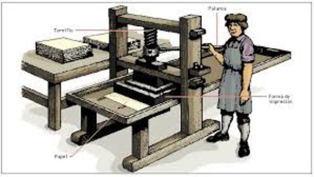 la imprenta por johannes Gutenberg aleman siglo XV
