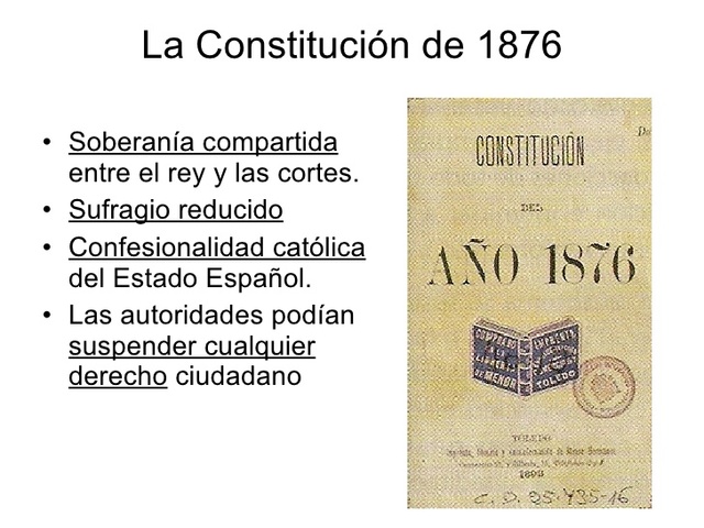 La Constitución de 1876
