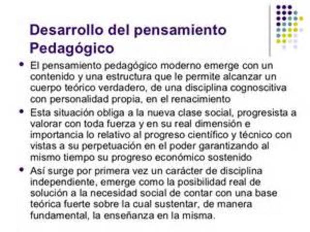 pensamiento pedagogico